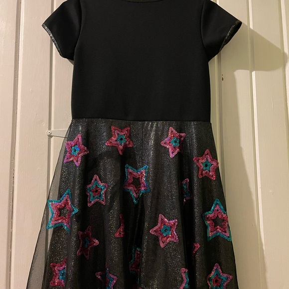 LOL Surprise Black Star Dress-large 10/12 like new - Picture 2 of 7